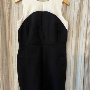 LOFT Black and White Mini Dress